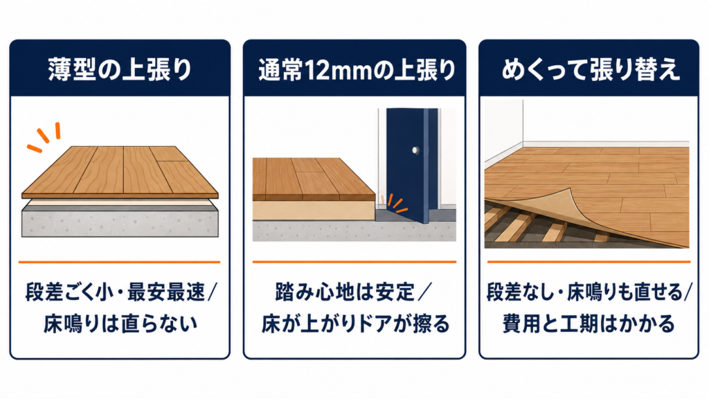 どんな工法がある？3つのやり方を一覧で比較